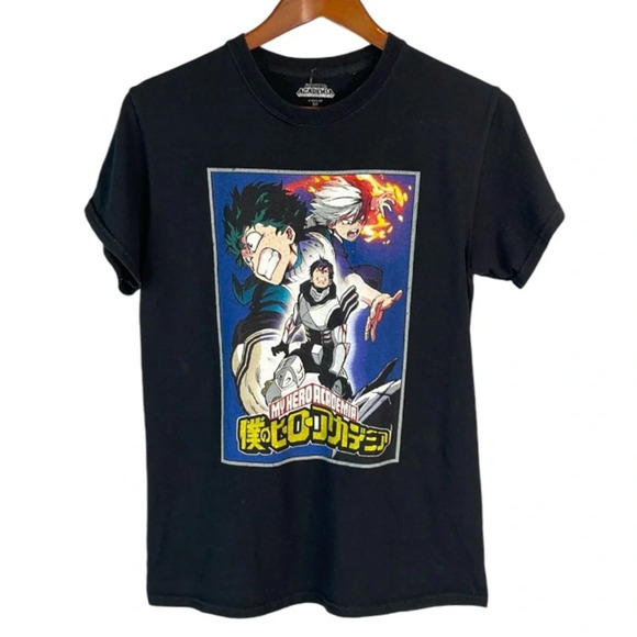 My Hero Academia Manga Series Graphic TShirt Black Crewneck Short Sleeve Izuku S - Picture 2 of 9